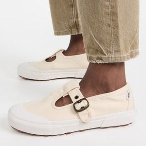 Vans Style 93 Mary Jane Beige Canvas White Rubber Sneakers Size 8.5 NEW